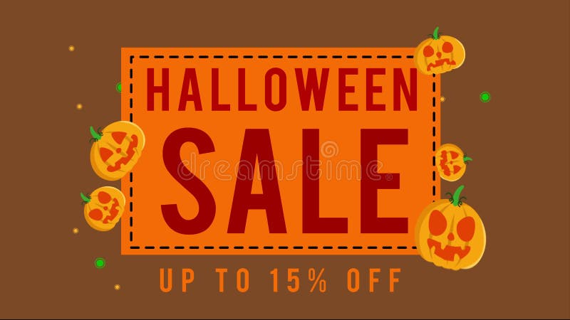 Collection de vente de Halloween jusqu'à l'animation 15 illustration de vecteur
