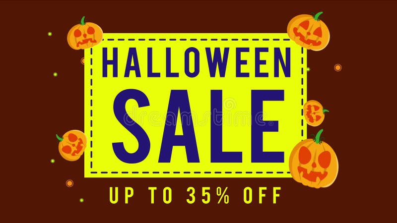 Collection de vente de Halloween jusqu'à l'animation 35 illustration stock