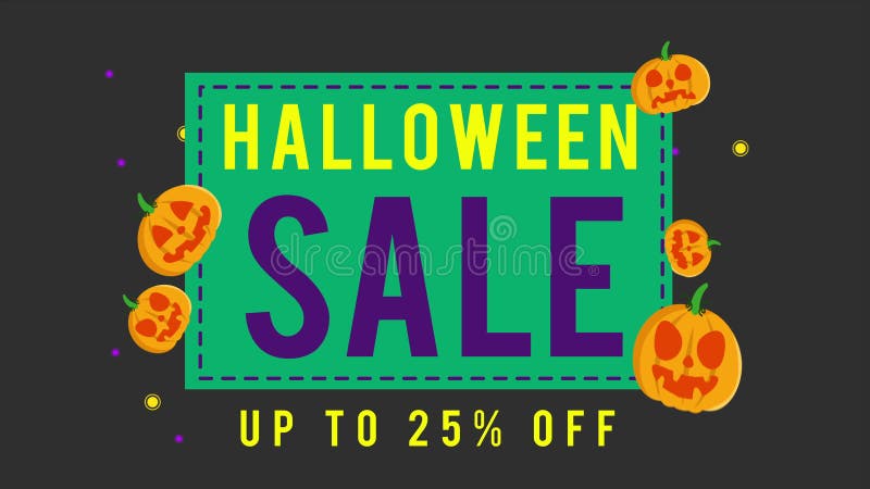 Collection de vente de Halloween jusqu'à l'animation 25 illustration libre de droits
