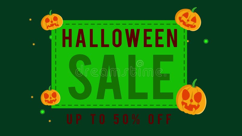 Collection de vente de Halloween jusqu'à l'animation 50 illustration de vecteur