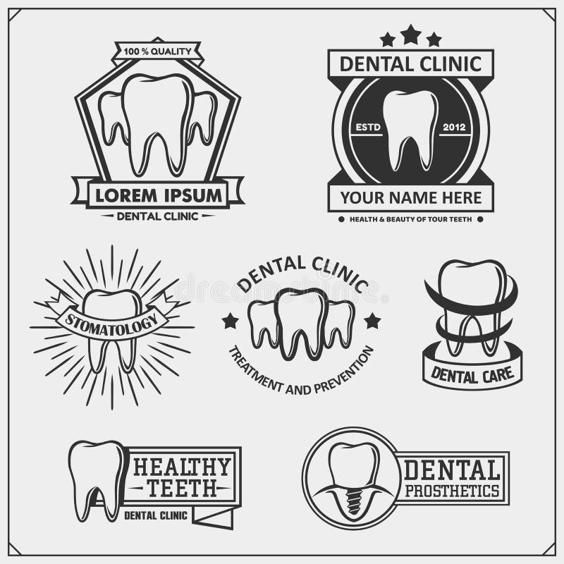 Dental Clinic Logo Icons Design Elements Stock Illustrations 174