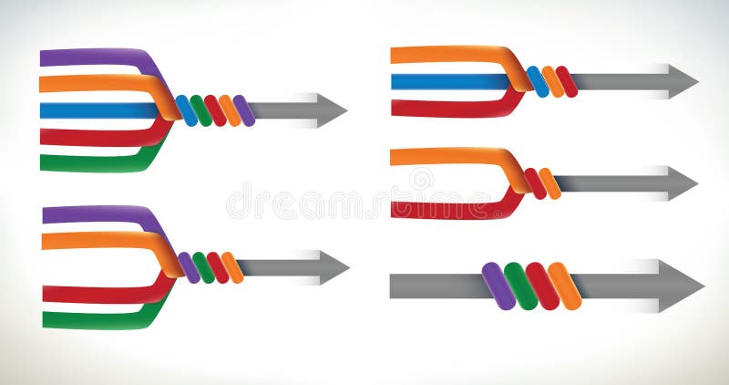 Collection of diagrams of uniting arrows