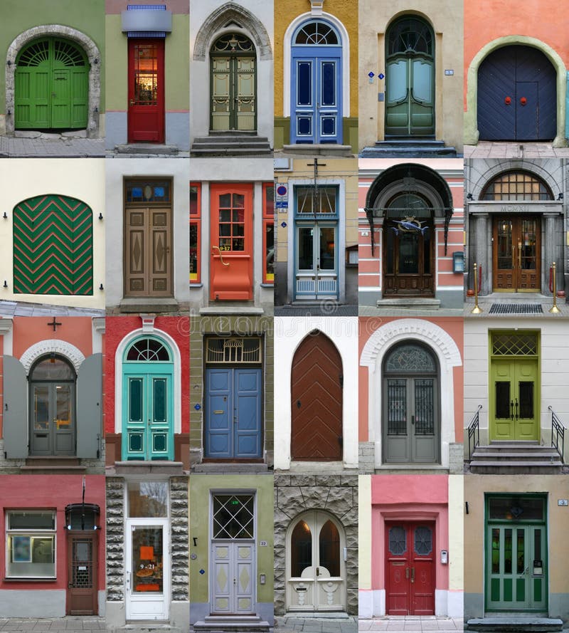 Collection of doors royalty free stock photography Collection of doors royalty free stock photography