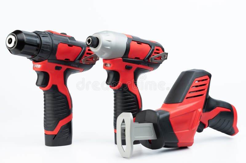 Collection of electrical worker tools royalty free stock image