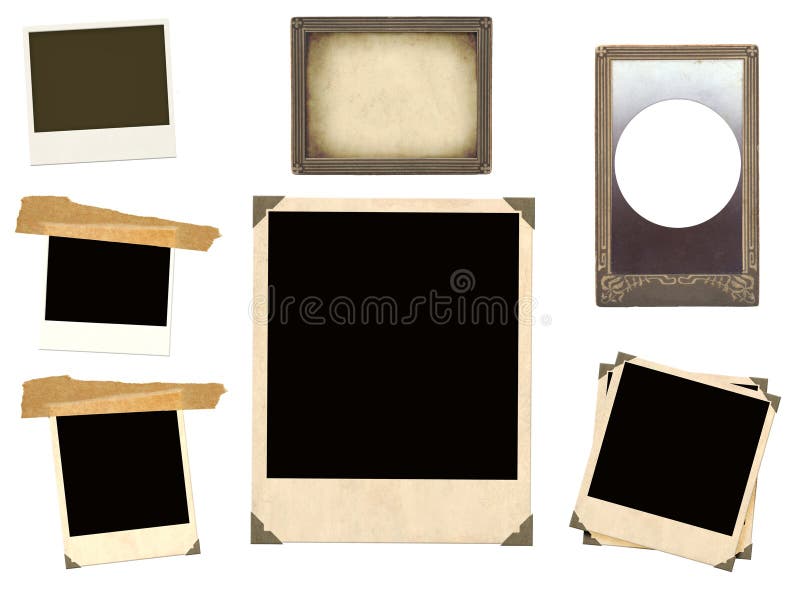 Collection elements for scrapbooking. Objects isolated over white