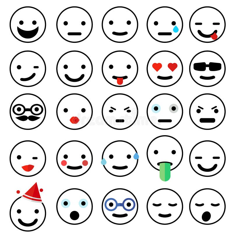 Collection of emoticons stock illustration Collection of emoticons stock illustration