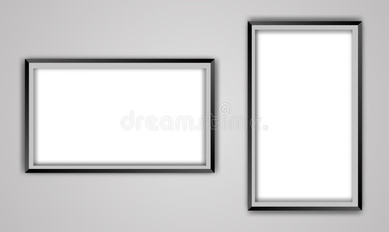 Realistic vector picture frame set vector illustration