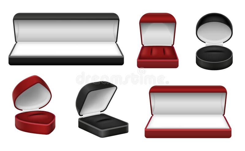 Jewelry box with red velvet lining Royalty Free Vector Image