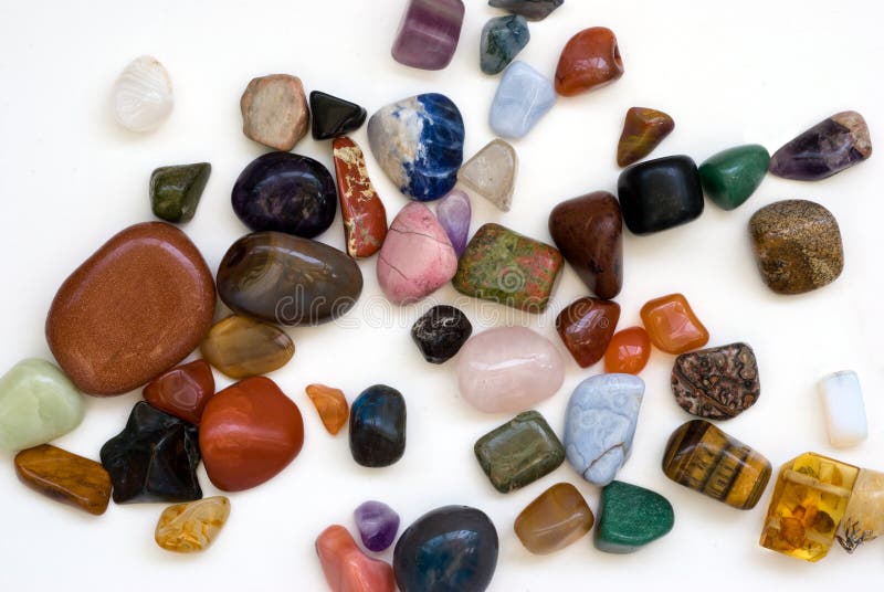 Collection of crystal gem stones. Collection of crystal gem stones
