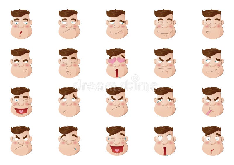 Cute Domestic Cat Facial Expressions Icon Stock Vector (Royalty Free)  1772648504