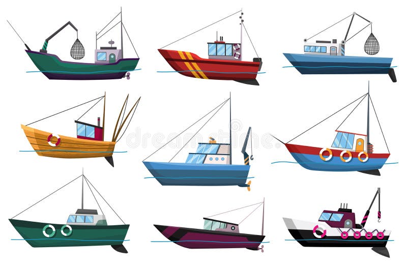 Commercial Fishing Boat Stock Illustrations – 3,188 Commercial
