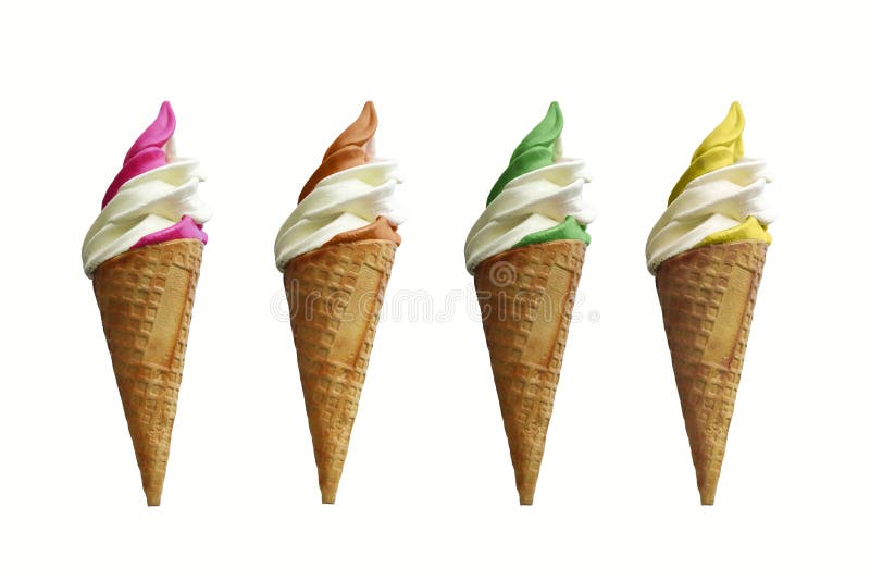 4 Color Varient Ice Cream PNG Transparent Images Free Download