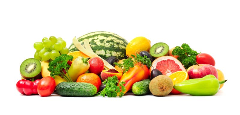 Collection fruit and vegetables