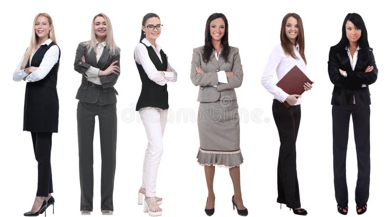 Collection of full-length portraits of young business women stock photo Collection of full-length portraits of young business women stock photo