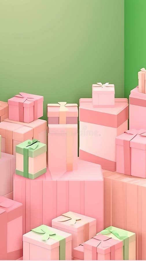Collection of Gift Box Background Wallpaper Stock Illustration
