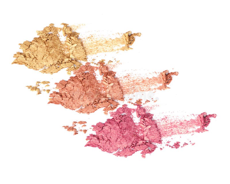 Collection of Glitter Eyeshadow Isolate on White. Stock Image Image