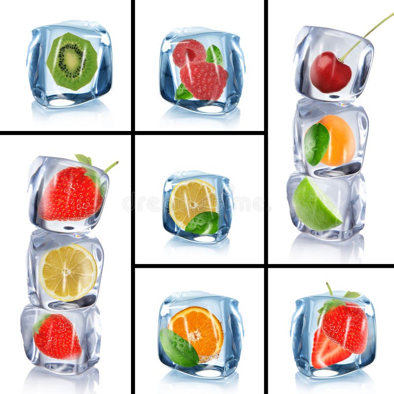 Ice fruits stock photo. Image of water, preserved, solid 6004274