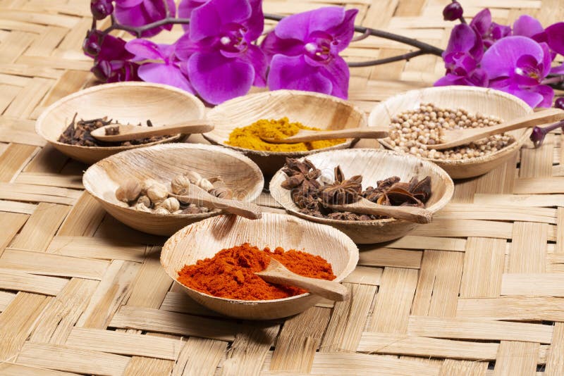 A Collection of Indonesian Ingredients from Asian Cuisine. Stock Image