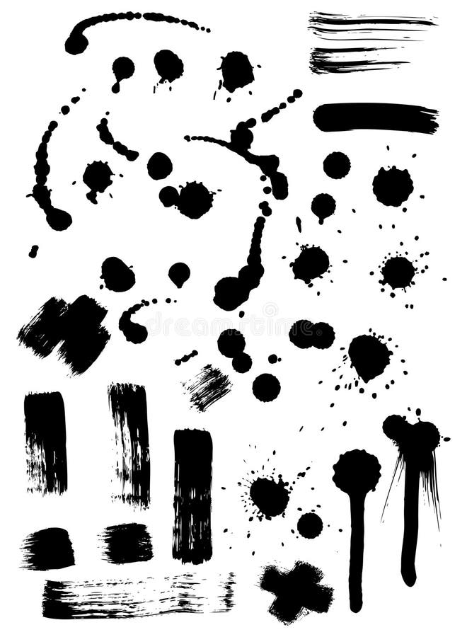 Collection Of Ink royalty free illustration
