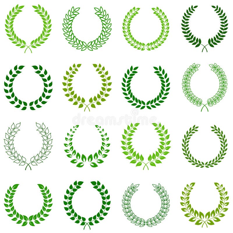 Collection of laurel wreaths