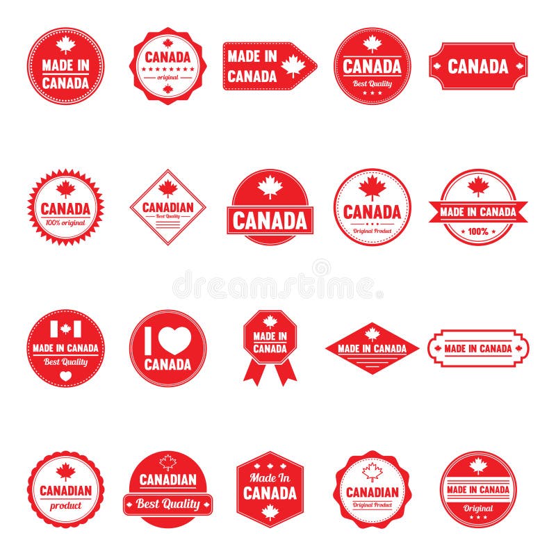 Canada labels designs stock vector. Illustration of stamp 67380242