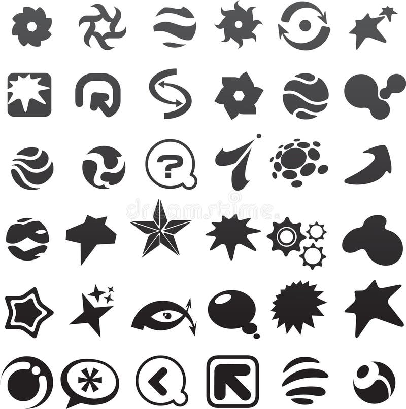 Collection Of Abstract People Logos Stock Vector - Illustration of ...