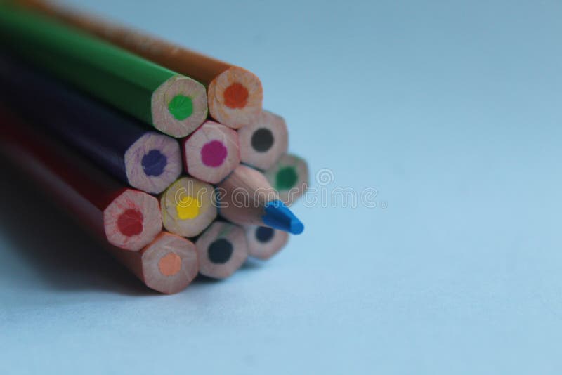 Colored Pencils with Emojis Stock Image Image of office, drawing