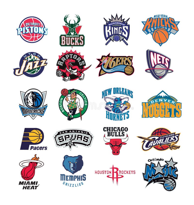 Collection of NBA Team Logos Vector Illustration Editorial ...