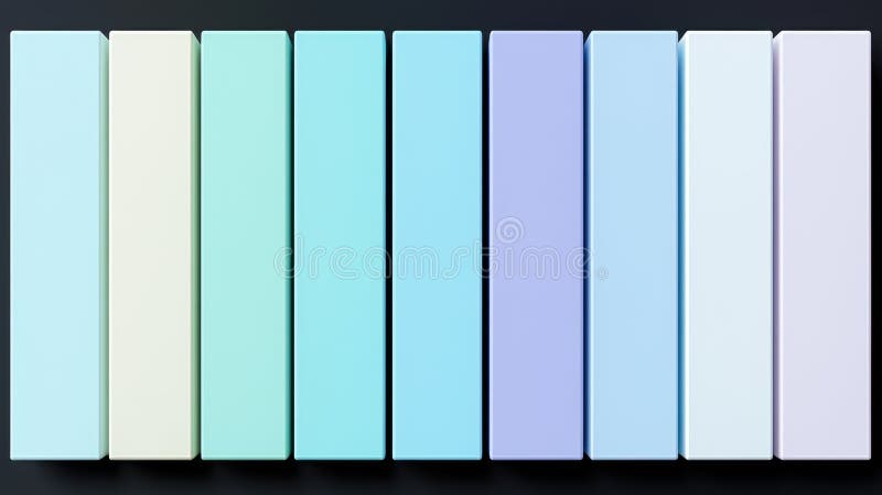 A collection of nine rectangular blocks, each with a unique color gradient, arranged in a 3x3 grid. royalty free stock photo