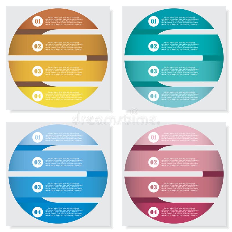 Collection Of Number Banners Template Stock Vector Illustration of