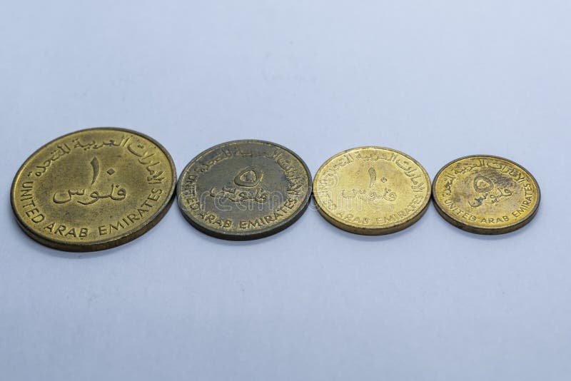 A collection of old emarati copper coins, uae, uniter arab emirates old coins, old currency