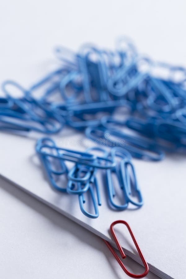 Collection of Paperclips in Various Colours Stock Image Image of