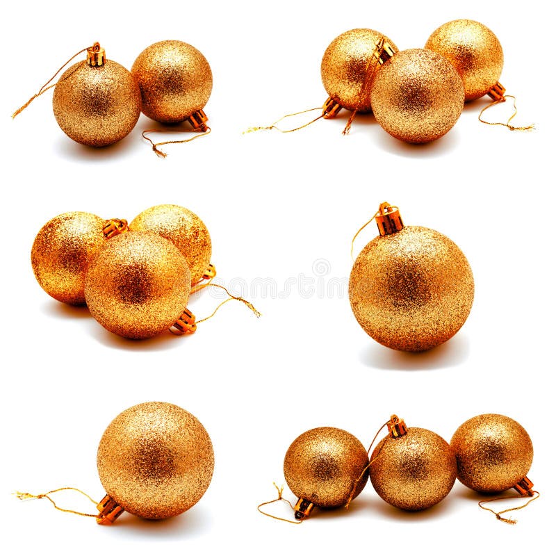 Collection of Photos Christmas Decoration Golden Gold Yellow Balls ...