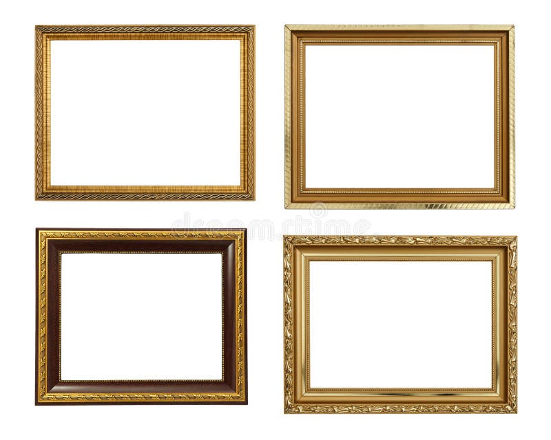 Collection picture gold frames