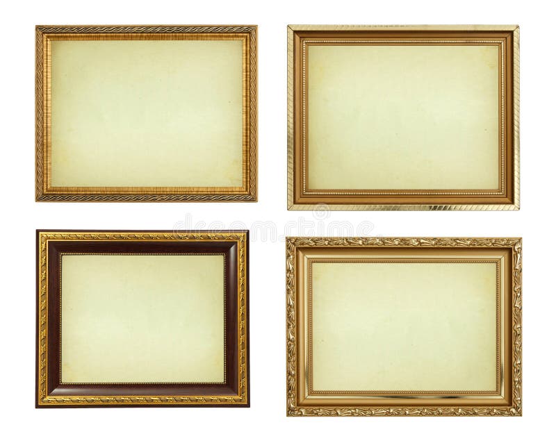 Collection picture gold frames