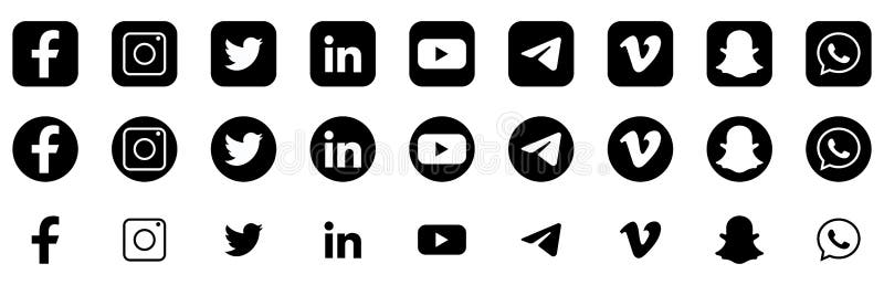 Collection of Popular Social Media Logo Editorial Photo - Illustration ...