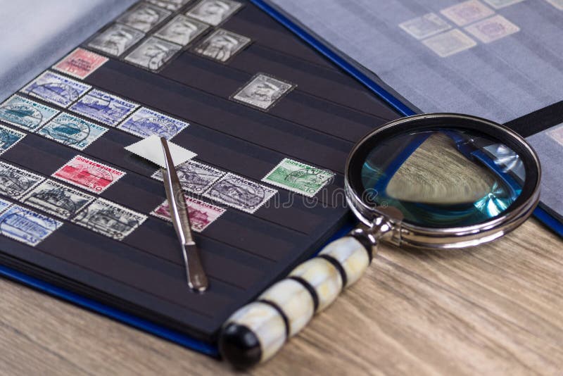 Collection of Postage Stamps Editorial Image Image of shop