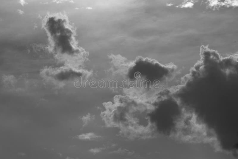 Collection of Puffy Clouds Passing By stock photography
