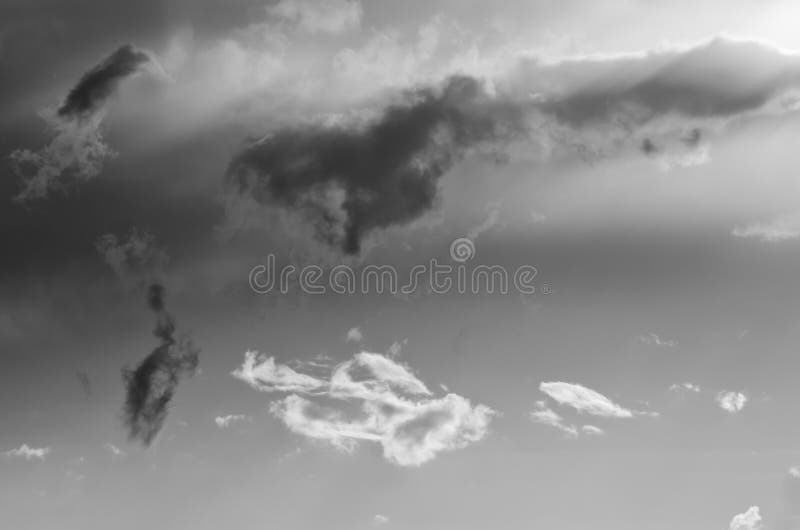 Collection of Puffy Clouds Passing By royalty free stock photos