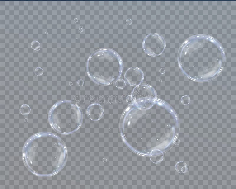 Bubble PNG. Collection of realistic soap bubbles. Bubbles are