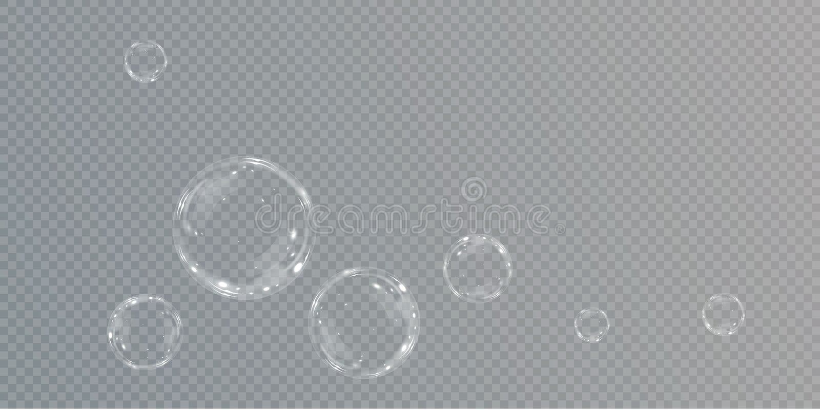 Collection Of Realistic Soap Bubbles Bubbles Are Located On A Transparent  Background Vector Flying Soap Bubble Bubble Water Glass Bubble Realistic  Stock Illustration - Download Image Now - iStock