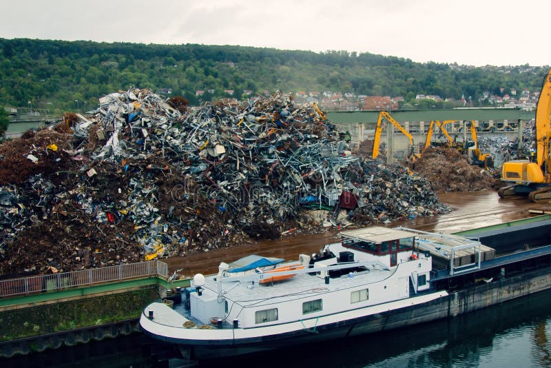 collection and recycling of scrap metal royalty free stock photography collection and recycling of scrap metal royalty free stock photography