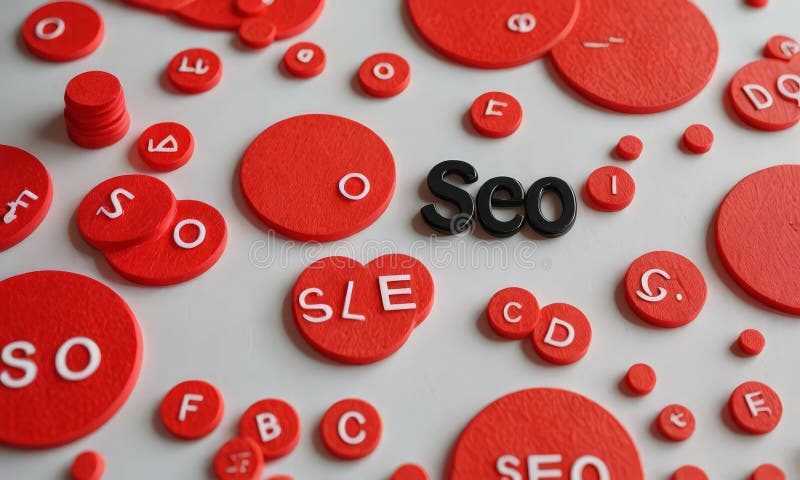 Number red hearts with the word love spelled in white letters vector illustration