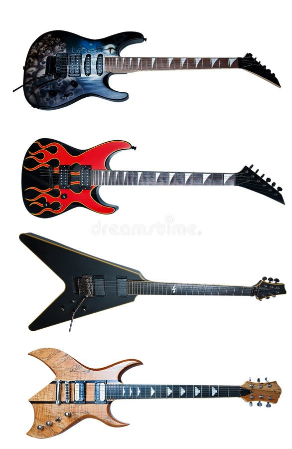 Collection of Heavy Metal Electric Guitars Stock Photo Image of metal