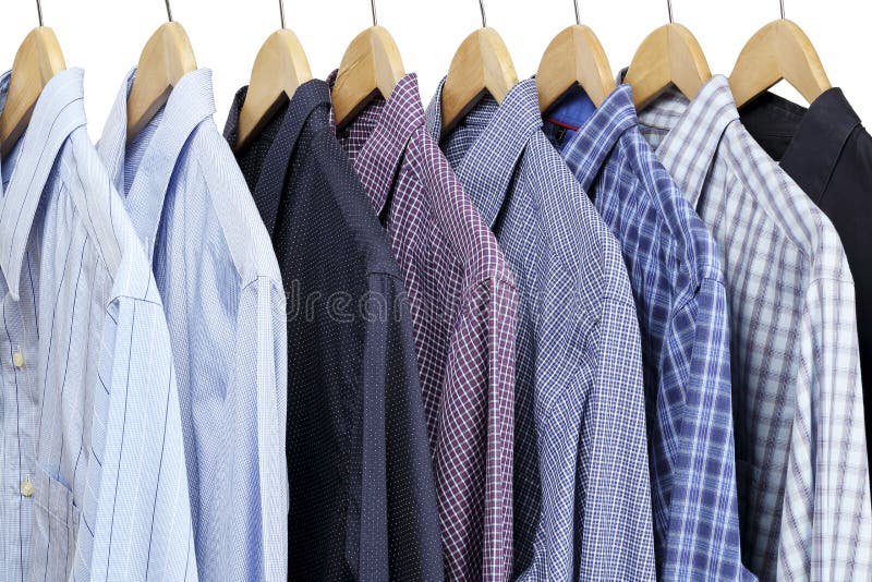 Shirts on hangers stock image. Image of males, closet 25142999