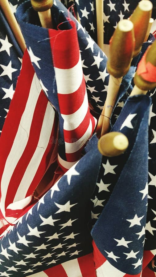 USA flags on sale stock image. Image of pattern, mobile 32522351