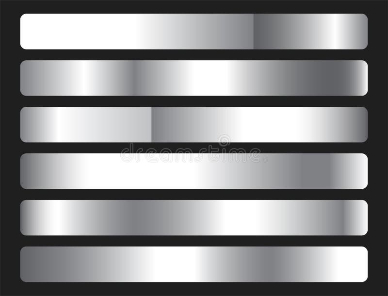 Collection of smooth grey gradient palette for ui//ux presentation vector illustration