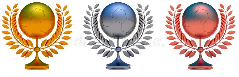 Collection of Soccer Ball Prizes Stock Illustration - Illustration of