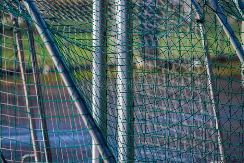 Collection of Soccer Goals by the Side of a Field.. Stock Image Image of black, sports 266897403