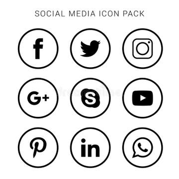 White Social Media Icons Png Stock Illustrations – 1,867 White Social ...